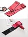 Satin Eye Blindfold Sleeping Eye Mask, Soft Smooth Blindfold 59 Inch Long Adjustable to Tie Your Eyes, Suitable for Travel, Nap [2 Pack, Rose Red]