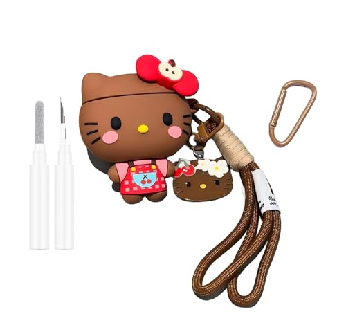 For Airpods pro3 �P�[�X �ی�J�o�[�ySHANCHI�z���C�����X�C���z���V���R���ی�J�o�[ �}�b�g�f�� �]�|�h�~ �����~���h�~ �Ռ��h�~ �����\�[�d�\ �h���A�h�o�i�� Kitty�j