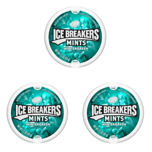 Image of Ice Breakers Wintergreen - Sugar Free Mints from USA - 42gm (Pack of 3)