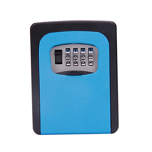 Porta-chaves com compartimento para armazenamento de chave, suporte de parede, combinação de 4 dígit