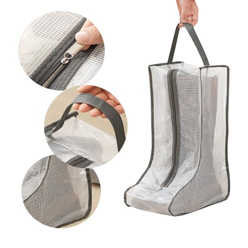 Vasemele 2 Stück Schuhtasche Reise Hohe Stiefel-Aufbewahrungstasche Stiefel-Aufbewahrungstasche Wasserfeste Staubdicht Schuhbeutel Gummistiefel Tasche Bootstasche Schuhsack Transparent Organizer