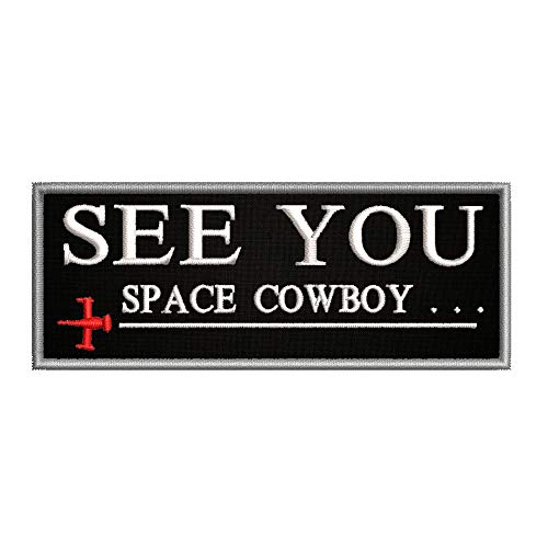 Cowboy Bebop See You - 4" W X 1.5" T - Embroidered Diy Iron On Or Sew-On Decorative Patch Badge Emblem Classic Retro Anime Series Applique #TOP4