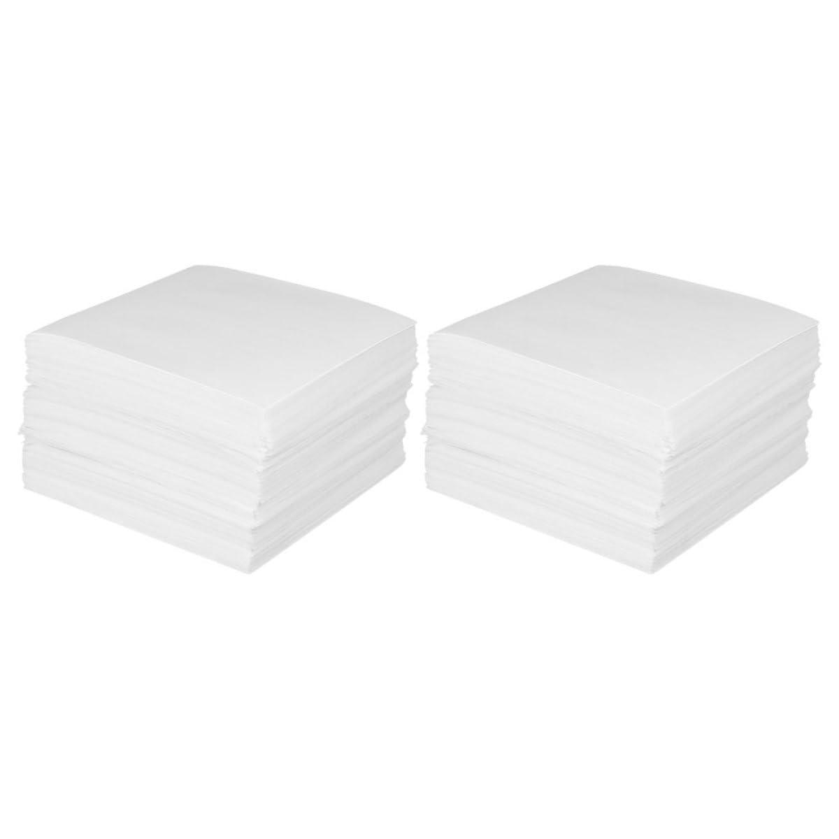 Cabilock 600 Pièces Lingettes Nettoyantes Cellulose Non Pelucheuses Sèches Poussière pour Nettoyage Démaquillage Blanches