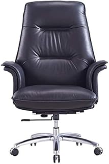 ZHENG Silla Escritorio Silla de Escritorio con una Silla Ajustable Ruedas Oficina reclinable Silla giratoria de Piel Ascensor Conferencia Ejecutiva Silla tapizada de tareas Silla de Oficina
