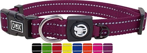 DDOXX Hundehalsband Nylon, reflektierend, verstellbar | für kleine & große Hunde | Halsband Hund Katze Welpe | Hunde-Halsbänder groß breit | Katzen-Halsband Welpen-Halsband klein | Rot, S