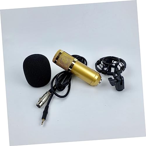 Microphone à condensateur de studio avec membrane large et XLR plaqué or