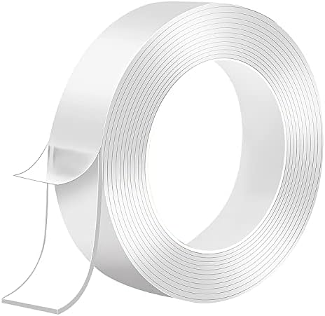 Gifoto Double Sided Adhesive Tape,Extra Strong Transparent Multi-purpose Non Trace, Reusable for Photo Carpets and Objects(3Metre x 2.3cm x 2mm)