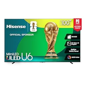 Hisense 100″ Class U6 Series Mini-LED 4K UHD Smart Fire TV (100U65QF,...