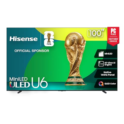 Hisense 100' Class U6 Series Mini-LED 4K UHD Smart Fire...