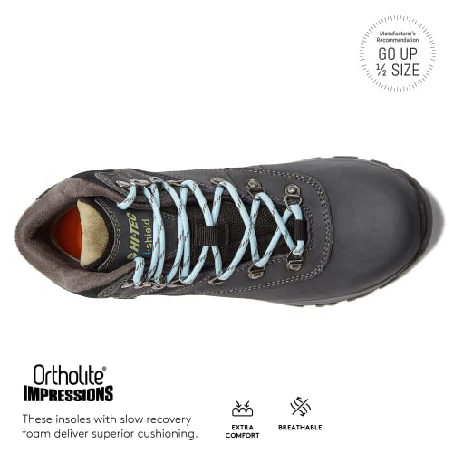 Hi-Tec Altitude Vi I Wp Leather Waterproof Women's Hiking Boots, Trail And Backpacking Shoes - Dark Grey, 11 Medium #TOP3