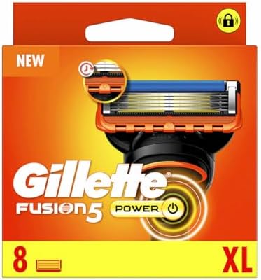Amazon.com: Gillette Fusion5 Power Razor Blades for Men, 5-Blade Razor ...
