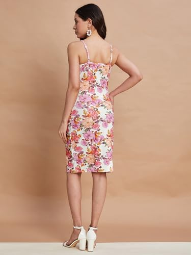 Image of Selvia Western Lycra Floral Printed One Piece Bodycon