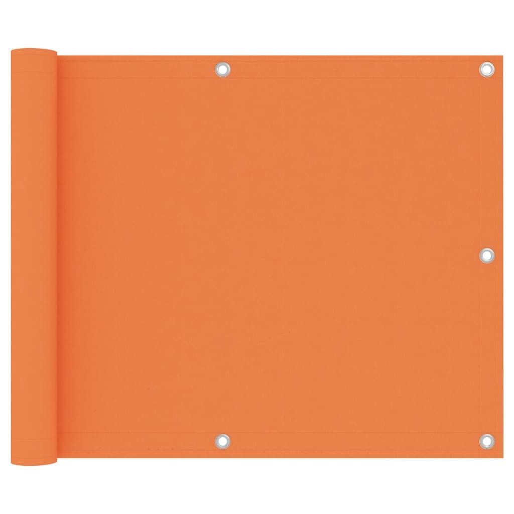 Brise-vue pour balcon orange 75x500 cm en tissu Oxford haute densité