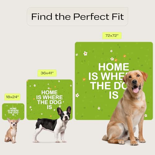 Image of PetSpy Washable Pee Pads for Dogs - Waterproof Reusable Puppy Pads No-Slip Surface - Stylish Dog Potty Training Pads Protect Against Leakage (Grass, 1 Pack - 72 inch x 72 inch)