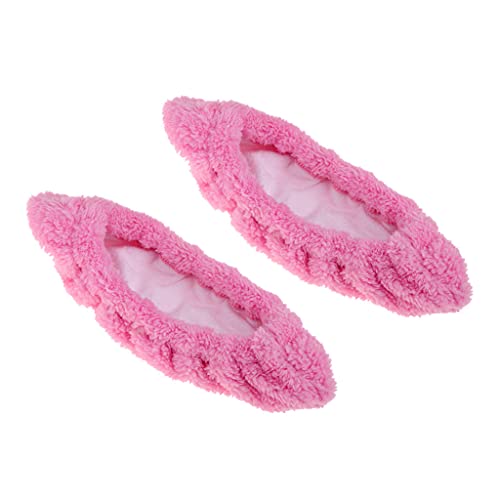 Amagogo Capa de Proteção Antiderrapante Protetor de Patins de Hóquei No Terry Sock, L Rosa