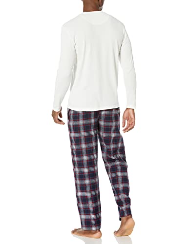Wrangler mens Waffle Knit Top and Flannel Pajama Pant Pajama Sleep Set3