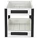 MyGift 2-Tier Vintage White Wood and Metal Document Tray Rack with Chalkboard Labels