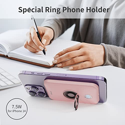 Iwalk Magnetic Wireless Power Bank, 6000Mah Portable Charger With Finger Holder, Stronger Magnet Stick For Phone With Unique Mag-Suction Tech, Only Compatible With Iphone 14/13/12 Pro Max #TOP4