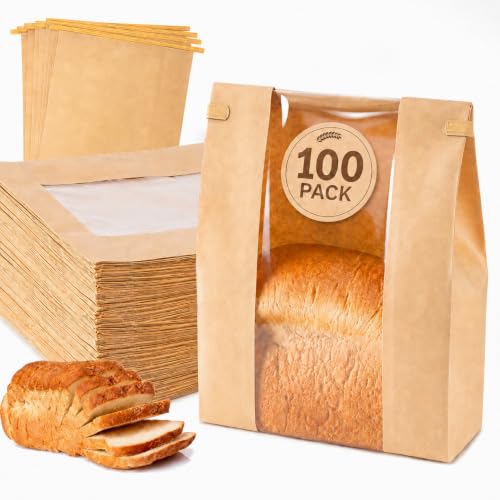 MAQIHAN 100 Bread Bags for Homemade Bread - Sourdough Bread Storage Bags