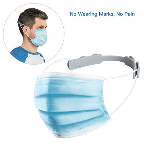 6pcs silicone mask extender strap extended mask holders to protect ears ear savers for masks face mask holder with adjustable gripper anti-tighting mask straps for back of head 2pcs of each color