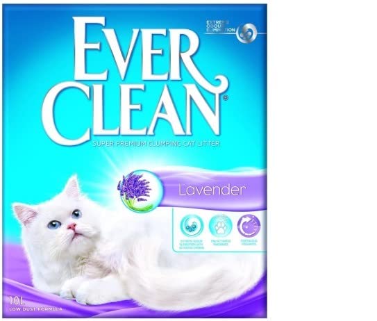 Lettiera profumata per Gatto Ever Clean Lavanda. 2 PEZZI DA 10LT CADAUNO