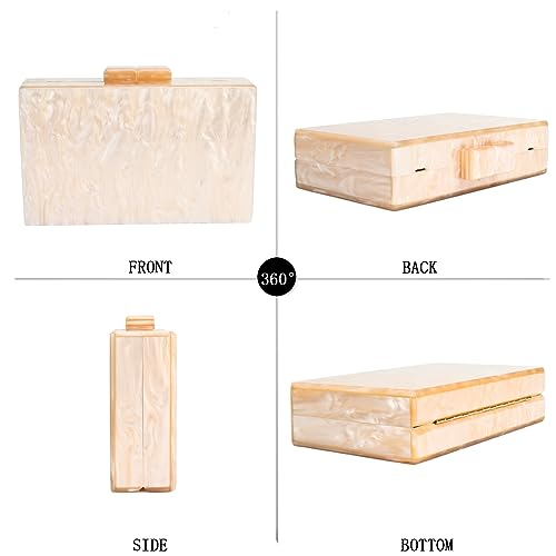 Acrylic Clutch Purse Marble Evening Bag Handbag for Women Wedding Prom Party Bride - Image 3