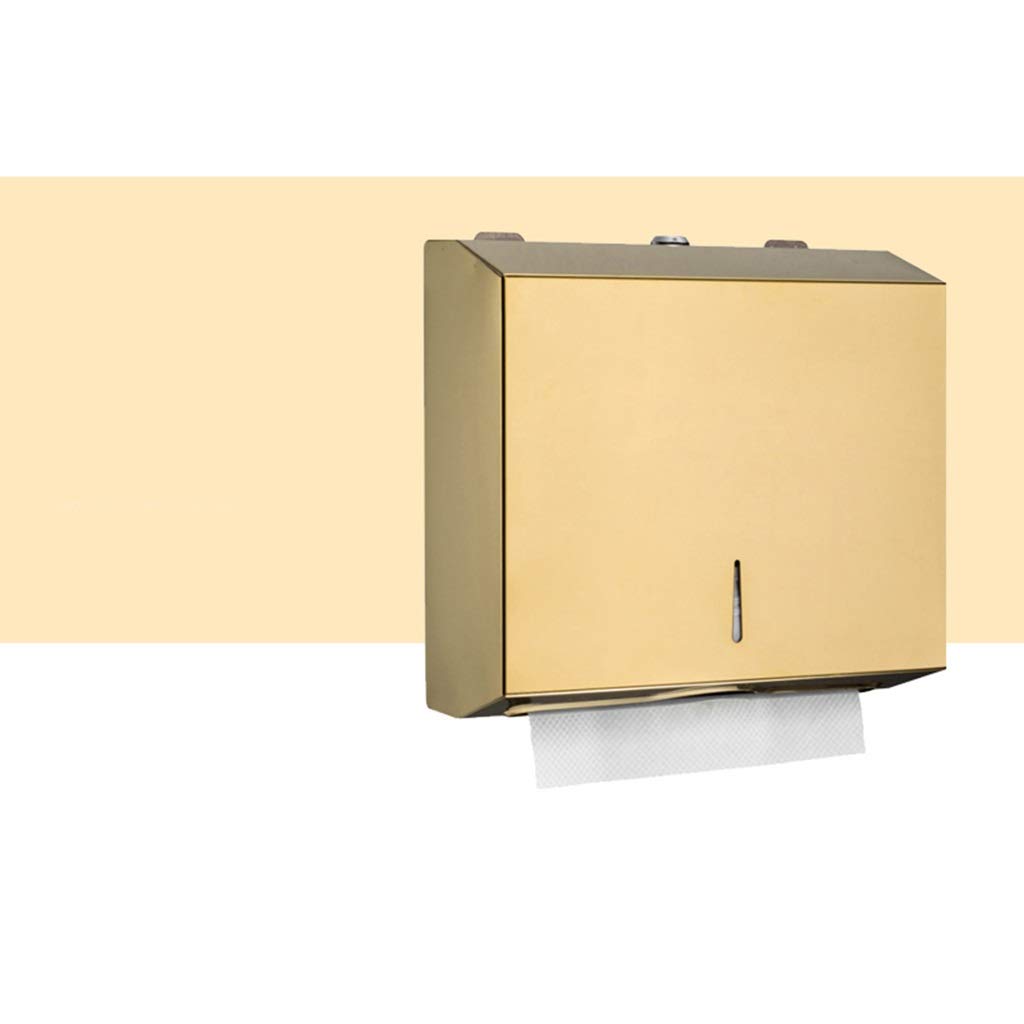 Distributeur Essuie Main Serviette en papier Distributeur tissu boîte murale tissu 304 Distributeur de papier en acier inoxydable Porte-serviettes avec serrure for salle de bains Cuisine Bureau commer