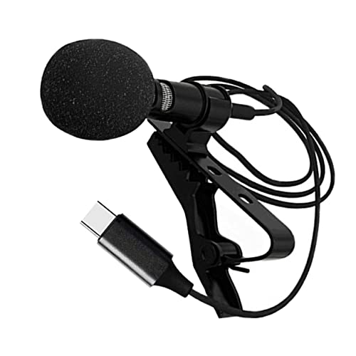 Happyyami Clip on Microphone for Smartphone Small Mic USB c Mini Karaoke Microphone Mic