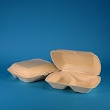 Pro DP 200 Menüboxen Creme beige Champagner 2-geteilt Außerhausbox Menübox Menü Boxen unlaminiert 245x210x72mm INDE - Inkl. Verpackungslizenz in D