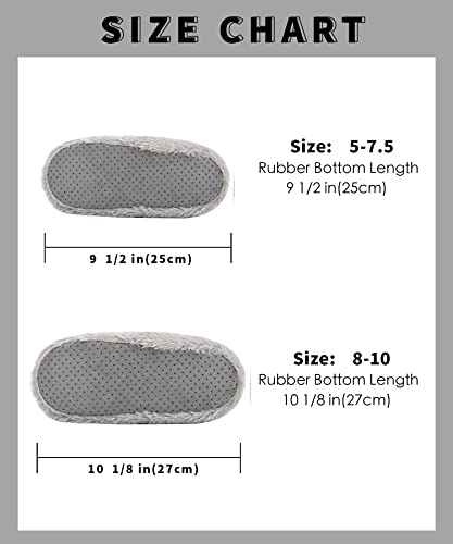 Image of DICUIRD Women's Non-Slip Gripper Slipper Socks Boot House Slippers