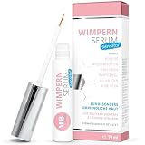 Wimpernserum Sensitiv ohne Hormone & vegan 10 ml – Lash Serum: klinisch getestetes hormonfreies Wimpernwachstumsserum mit Peptiden, Hyaluron, Aloe Vera, Panthenol & Weizenprotein - MB Cosmetics