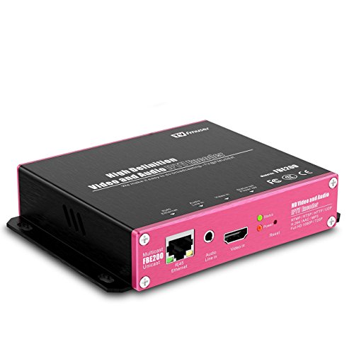 FMUSER FBE200 Encoder H.264 / H.265 HEVC IPTV Encoder, HD Video Encoder, Support HLS M3U8 ffmpeg VLC, ​HTTP RTSP RTMP UDP ONVIF for YouTube, Facebook, Wowza Live Streaming, LAN Connection