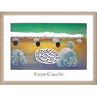 Amazon.co.jp: ポスター エンツォ クッキ Untitled 額装品 ウッド