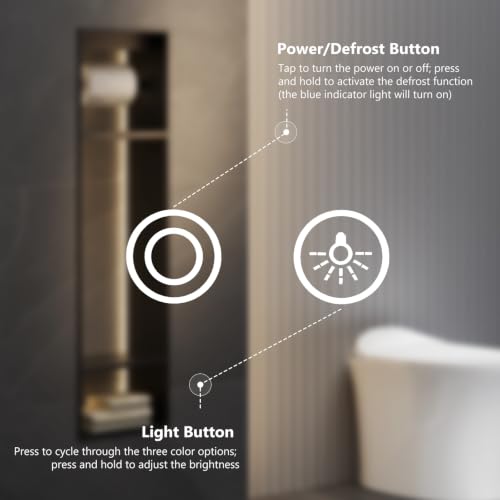 Image of NEWBULIG 32 inchx 40 inch LED Bathroom Mirror with Lights, Anti-Fog, Backlit + Front Lit, Lighted Bathroom Vanity Mirror for Wall, Memory Function, Dimmable, Tempered Glass, Shatter-Proof