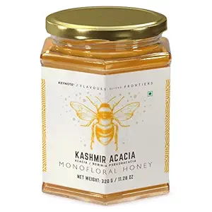 Keynote Kashmir Acacia Honey | Raw Pure Unpasteurized Unprocessed Organic | Glass Jar 320 grams
