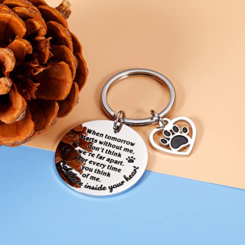 Pet Memorial Gifts When Tomorrow Starts Without Me Dog Cat Remembrance Keychain Loss Of Dog Pup Puppy Sympathy Gifts For Men Women Pet Lover Owner Friends Rainbow Bridge Paw Print Presents #TOP2