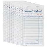 RESTAURANT BESTELLUNGEN: Unser Set enthält 10 Mal einen Quittungsblock mit Durchschlag. Jeder Block hat die Maße 8,3 x 17 cm. Es gibt 50 Blätter pro Block mit je 50 Durchschlägen, wobei jedes Blatt ein Rasterdesign aufweist, das alle Informationen übersichtlich hält. Alle Blöcke sind mit eindeutigen Prüfnummern für Aufzeichnungs- und Buchhaltungszwecke versehen, die helfen, numerische und buchhalterische Fehler zu vermeiden.