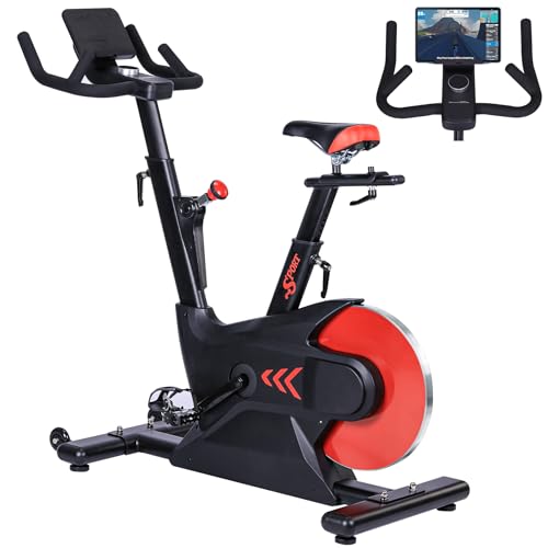 Image of GarveeLife Exercise Bike, Cardio Stationary Bikes for Home, 276LBS Weight Capacity Indoor Cycling Bike with LCD Monitor, Smart App, Seat Cushion, Rear Flywheel, Workout Bike for Home Cardio