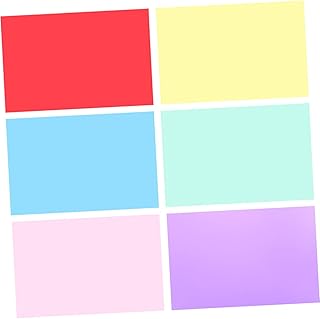 HEMOTON 6pcs PVC Film Lights Gel Filters Light Diffuser Transparency Film Color Filters Kit Colored Overlays Correction Lighting Gel Filter Film Lighting Filter Flash Gels Photo Portable