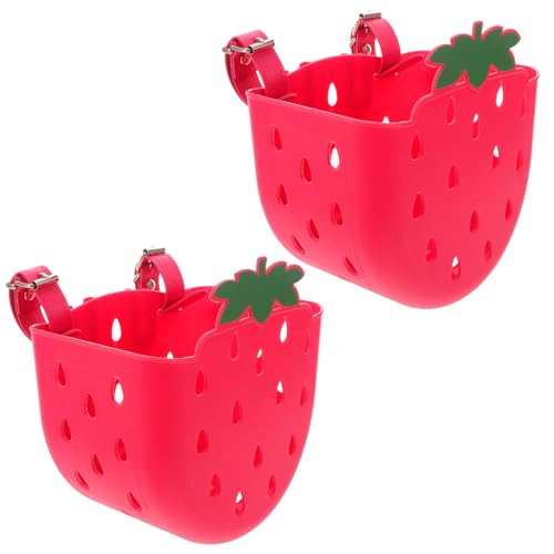 Ciieeo Cesta para Patinete Infantil y Bicicleta, Cesta Grande de Plástico Ligero Diseño Hueco, Accesorios, Almacenamiento Seguro en Manillar para Triciclo y Scooter