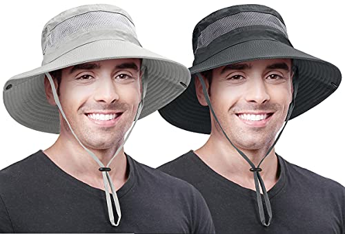 2 Pack Boonie Sun Hat For Men & Women With Uv Protection Upf 50+ For Fishing,Hiking,& Gardening #TOP2