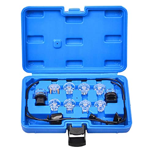 Tooteeru 11-Piece Fuel Injector Tester Tool Noid Light Set Fuel Light Fuel Injector Tester Kit Black