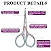 Nextpal 2 Pcs Eyebrow Scissors, Stainless Steel Mini Grooming Shears for Women Men Facial Nose Ear Hair Trimming, Professional Beauty Craft Cutting for Beginners Experts Care Tools