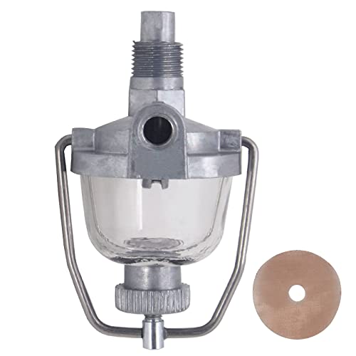 Fuel Sediment Bowl Assembly AM3100T 355142R91 Glass for John Deere 1010 320 330 40 420 Farmall IH Tractor Cub A B C Super 100 140 200 Allis Chalmers D14 D17 Replaces AT326991 61782C91 235560