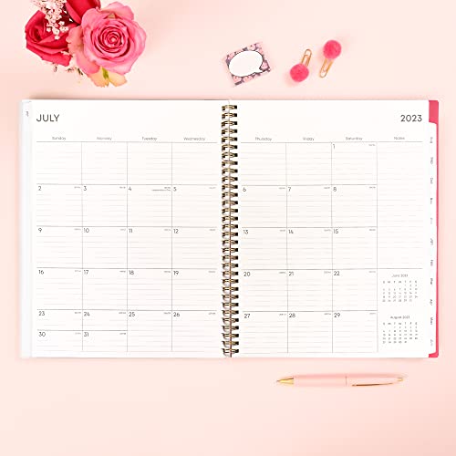 Blue Sky 2023-2024 Academic Year Weekly And Monthly Planner, 8.5" X 11", Frosted Flexible Cover, Wirebound, Roosevelt Pink (144716) #TOP3