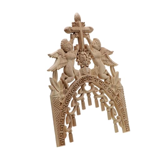 Bois sculpté de style européen 20x30 cm applique d'ébénisterie fine