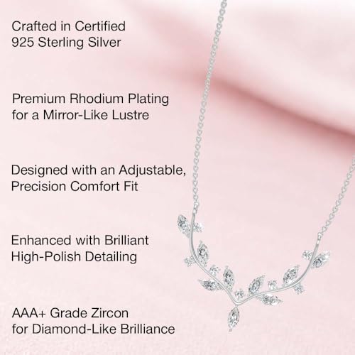 Image of Miss Highness 925 Silver Leaf Pendant Necklace for Women & Girls | Minimal Daily Wear | Silver Jewellery With Authenticity Certificate | Gift for Girlfriend Wife | With Chain Pendant