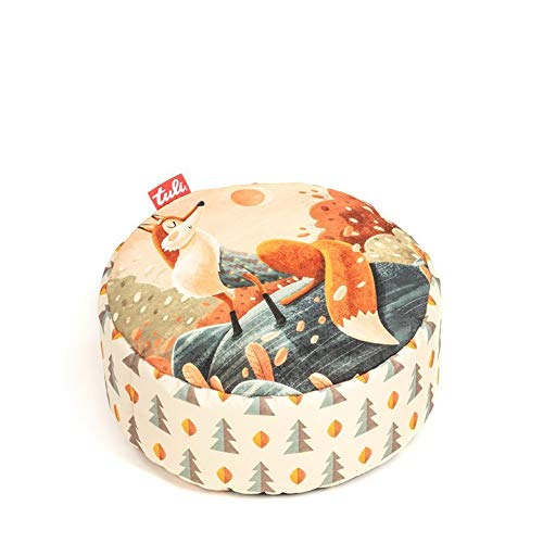 Tuli Puf Funda no extraíble  Poliéster Estampado Zorro, Tela, Talla única