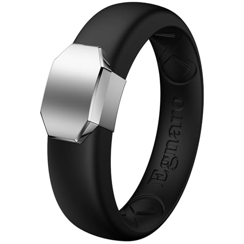 Image of Egnaro Silicone Wedding Bands Women, Inner Arc Ergonomic Breathable Design