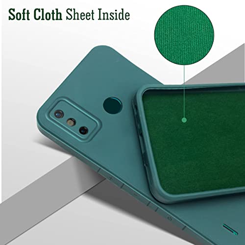 Image of Jkobi Back Cover Case for Tecno Spark Go 2020 | Go 2021 (Matte Finish Silicone with Inside Fiber Cloth |Green)